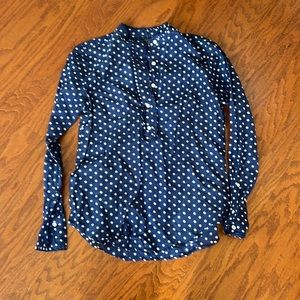 J. Crew polka dot topper shirt